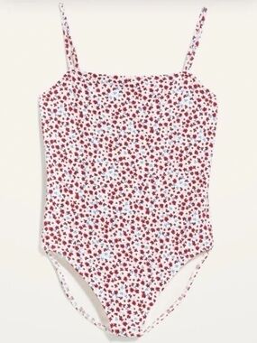 Old Navy | Floral Print Square Neck Fitted Bodysuit